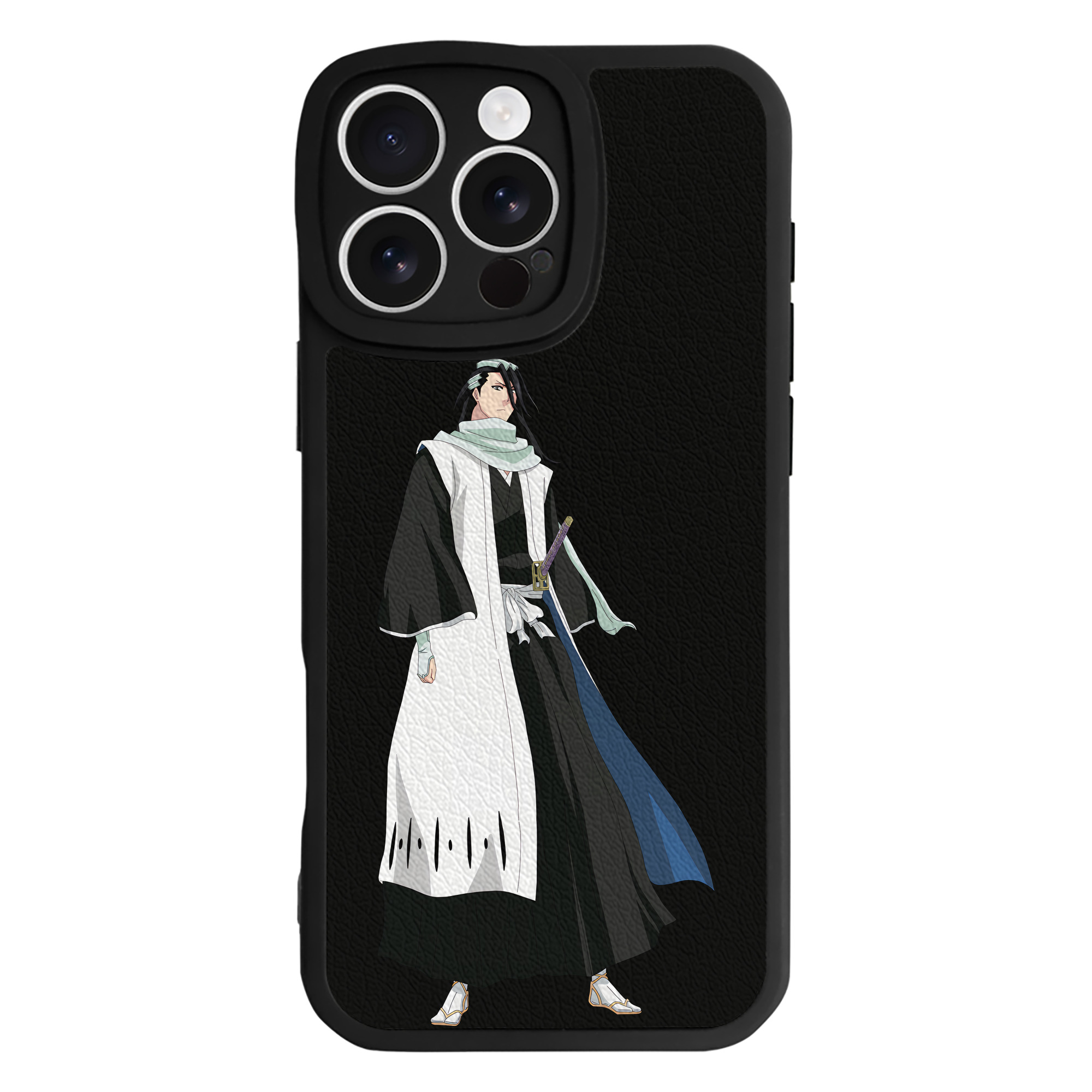 （画像用） ブリーチ くちき びゃくや BLEACH Kuchiki Byakuya 【iPhone 16シリーズ対応】シリコンスマホケース（レザー調） 材質：シリコン